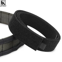 KRYDEX-Tactical Inner Belt for Men, Loop Liner Under Belt, Cinto de dever exterior, Nylon Cintura, Caça Acessórios, 1.5 Polegada