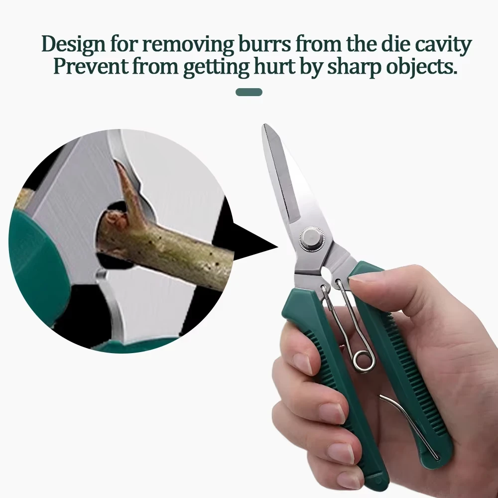 190mm Garden Pruning Shears for Bonsai, Straight Head, Stainless Steel Blade, Non-slip Handle, Handy Trimming Tool for Home Use
