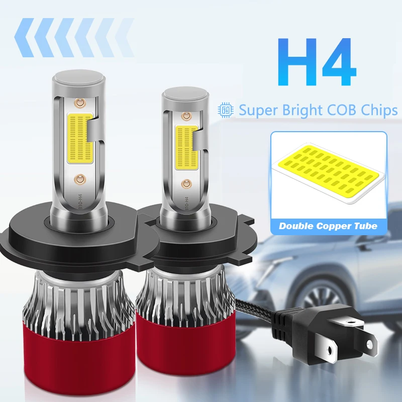 

2PCS H4 LED Headlight Headlamp Bulbs For 1998-2004 Toyota Tacoma High/ Low Beam Turbo Fan Cooling Fast dissipation Light Bulbs