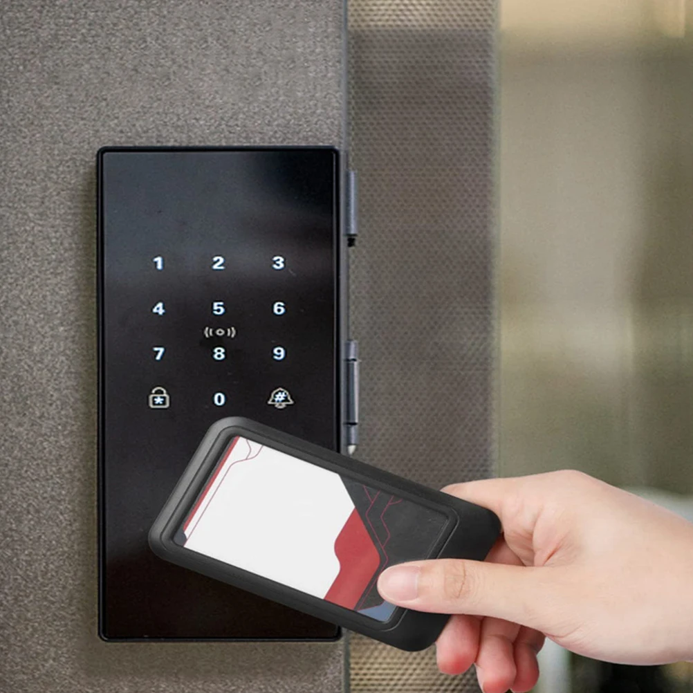 8 pezzi porta carte nero porta badge riutilizzabile in ABS per carte d'identità credito affari infermiera ufficio lavoro scuola manica verticale