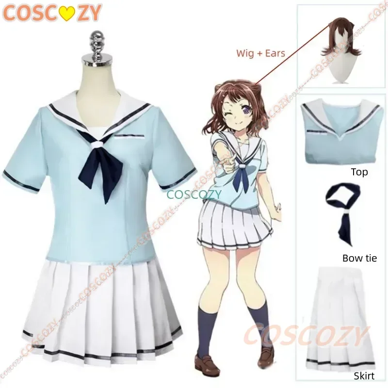 BanG Dream Toyama Kasumi Cosplay Costume Wig Skirt TV Anime Sailor Uniform Accessories Halloween Christmas Carnival Full Suit