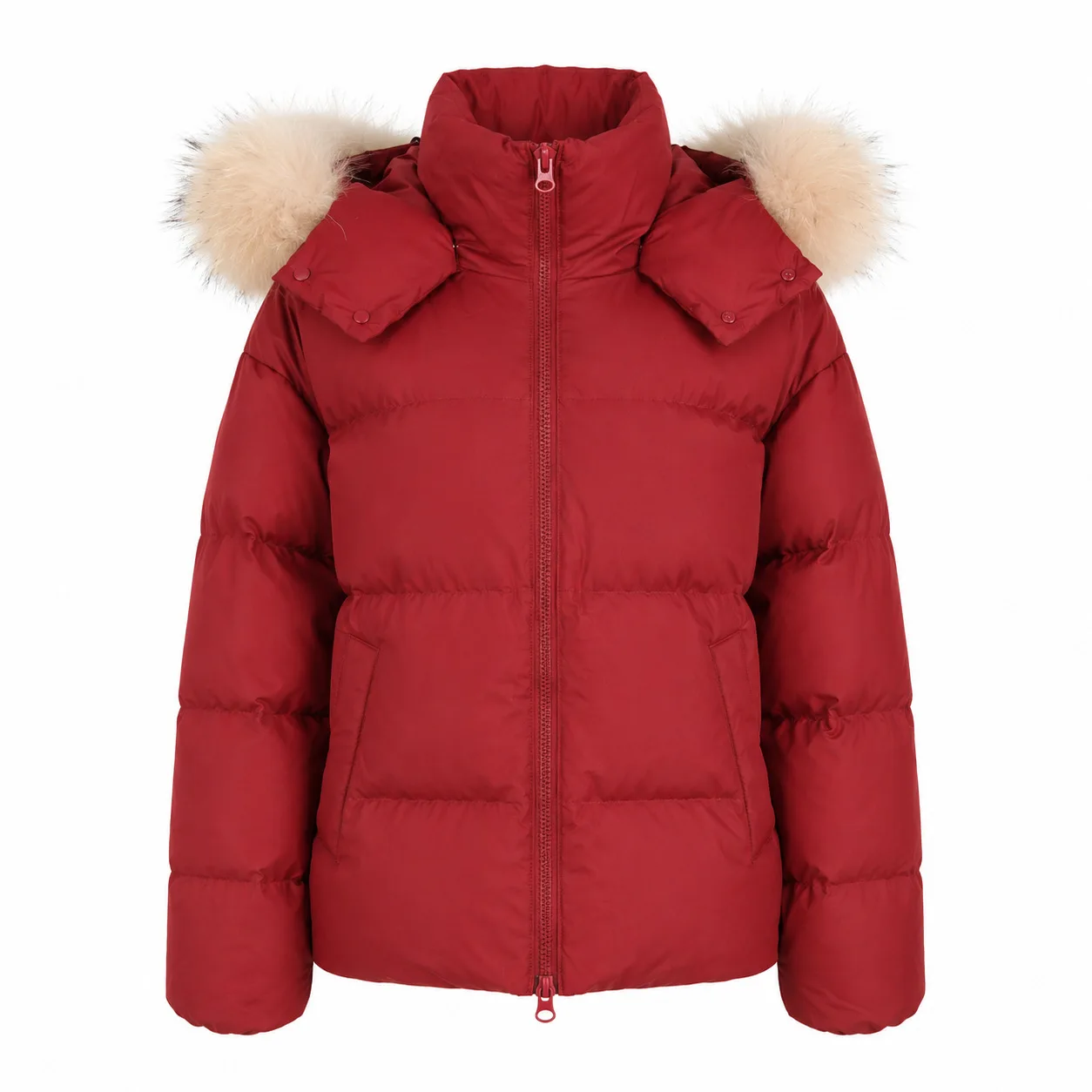 Winter Hooded Natural Large Fur Collar Down Jacket Women White Duck Down Zipper Parker Outwears Female Warm Thick Down Jacket