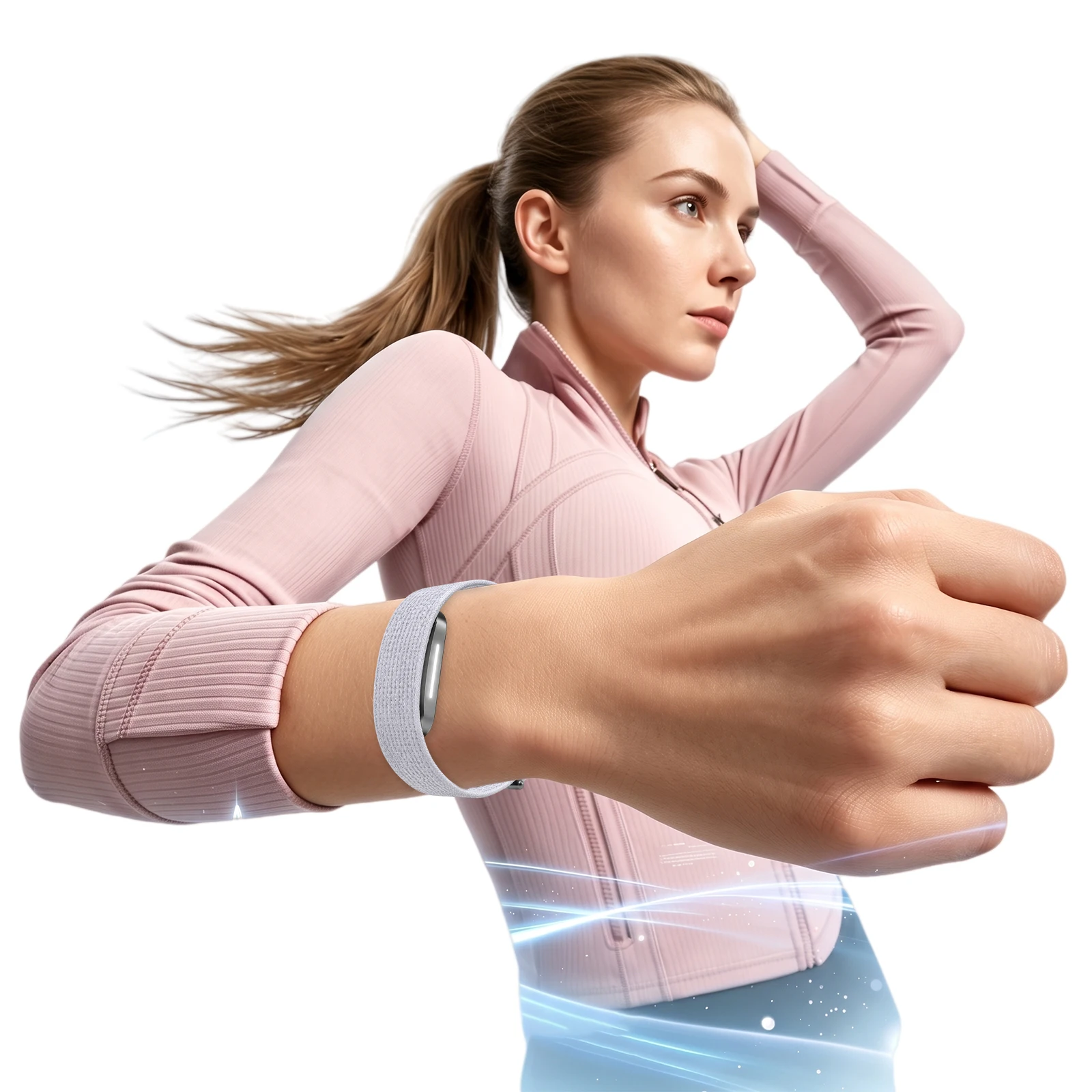 Breathable Fitness Tracker Band for Hume Band 2.0 Braided Nylon Adjustable Sweat-wicking Wristband Sleep Tracking