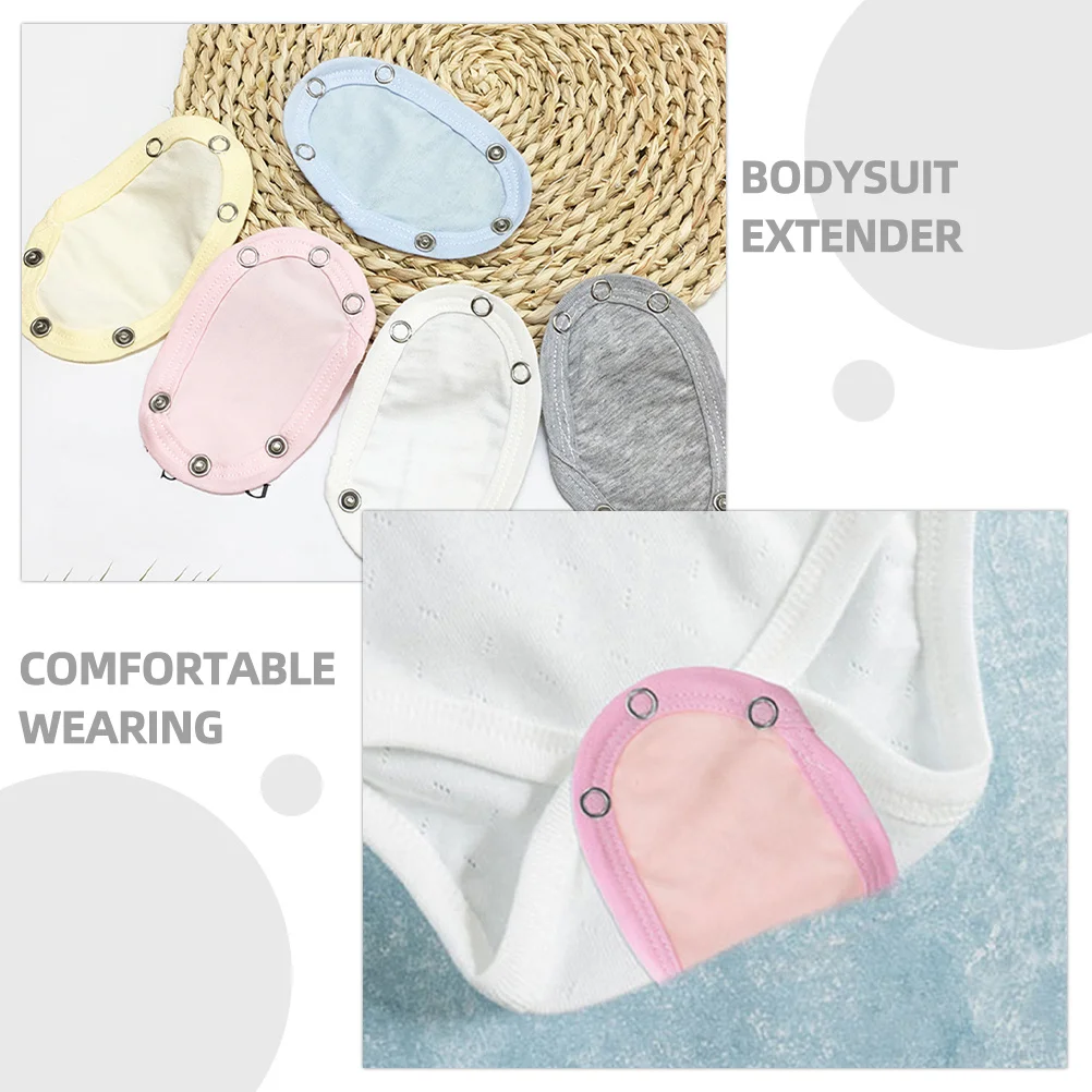 

5pcs toddler bodysuit extender cotton bodysuit extender cotton jumpsuits extender snap extender for baby bodysuit