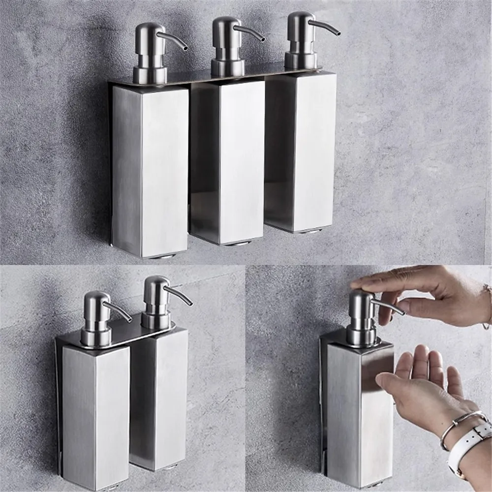 Nickel Soap Dispenser Wall mounted SUS304 bathroom Hand Liquid Soap Dispenser/kitchen soap dispenser Bathroom Shampoo bottles