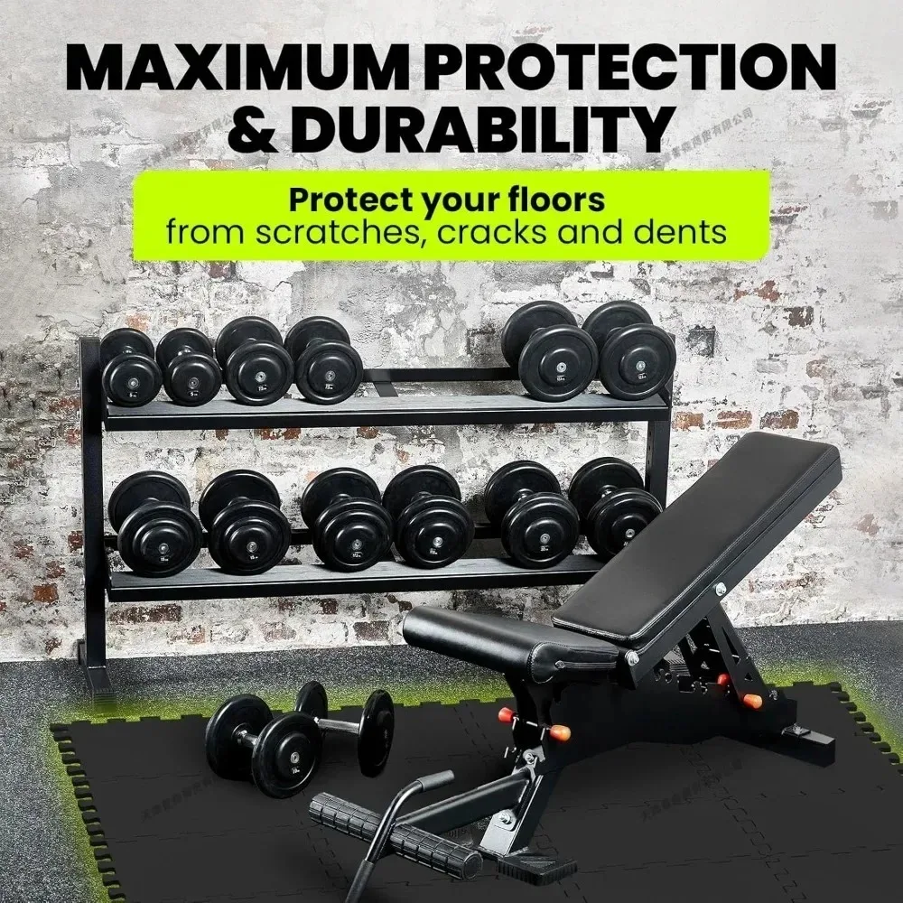 10Pcs Gym Floor Mat EVA Foam Puzzle Gym Mat Interlocking Foam Floor Tiles for Home Gym Play Workout Garage Kitchen Flooring