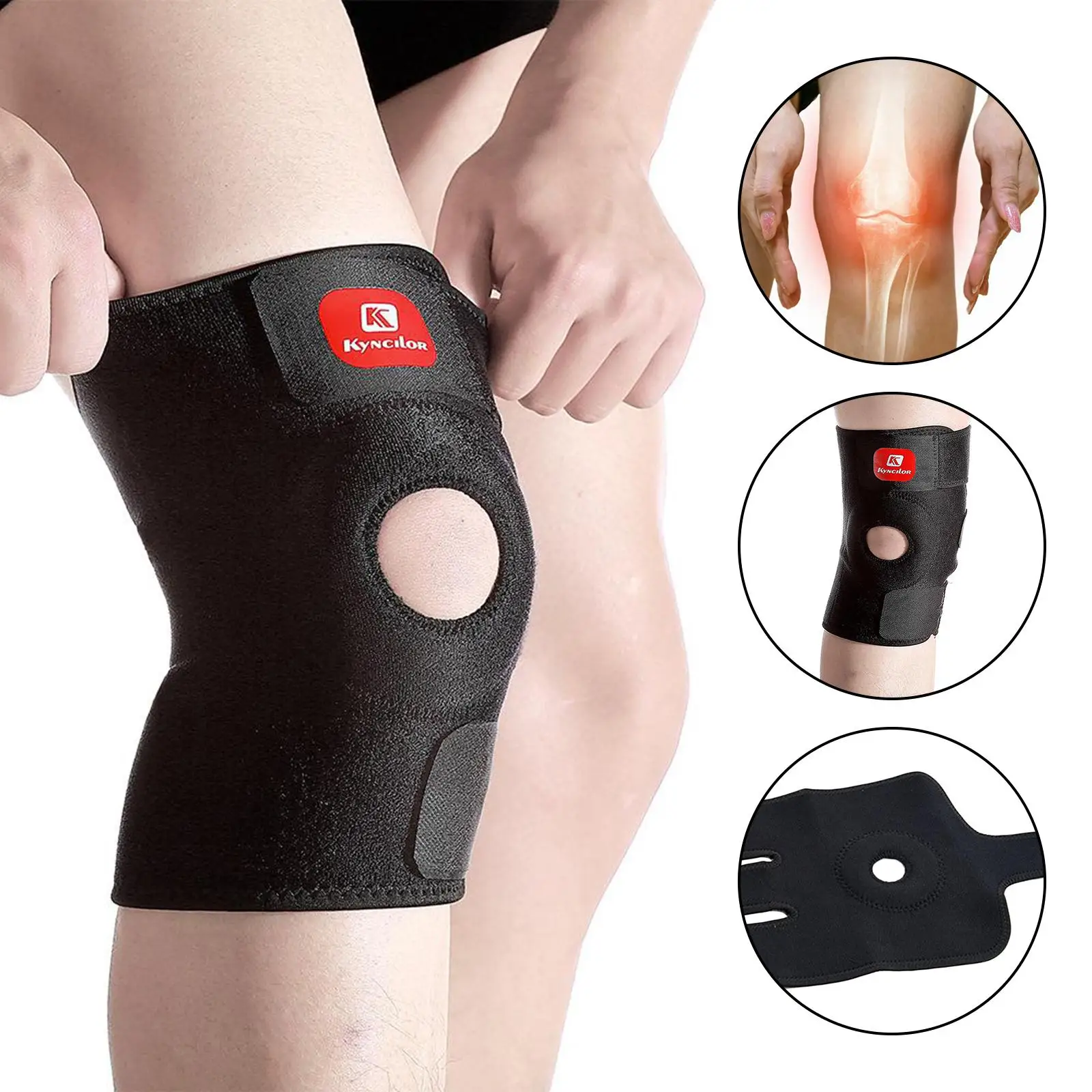 GazechimpKnee Brace Protector Compression Sleeve Joint Injury Arthritis Pain