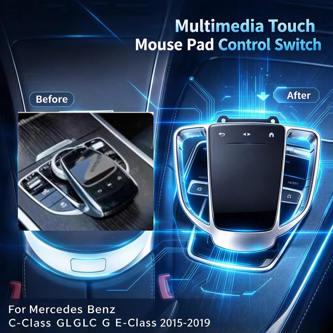 1PC Multimedia Touchpad Mouse Control Switch For Mercedes-Benz C-Class GLC G E-Class 2015-2019 Center Console Controller Accesso