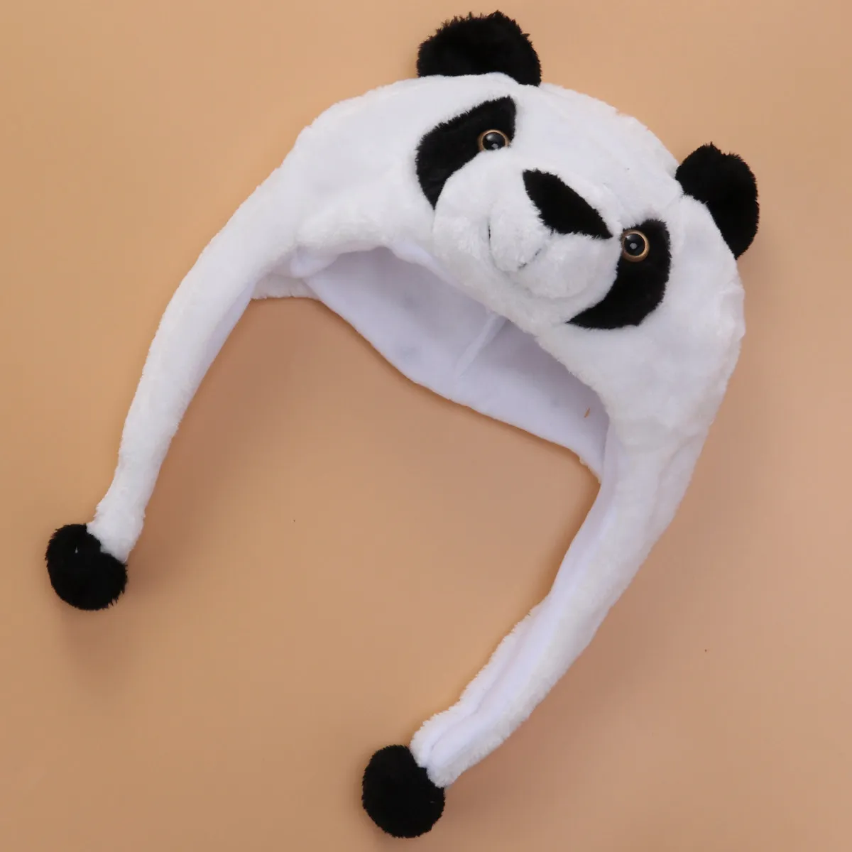 Animal Skullcap Winter Hat Panda Cartoon Earflap Hood One Size Fits Most Adults Children Warm Hat for Performance Costume