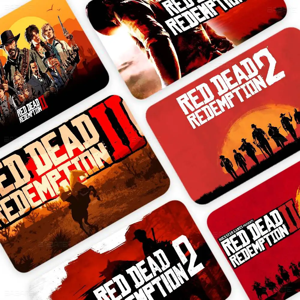R-Red D-Dead R-Redemption 2 Stiker Film Sampul Depan Anime untuk Kartu Kredit Debit Chip Kecil Besar