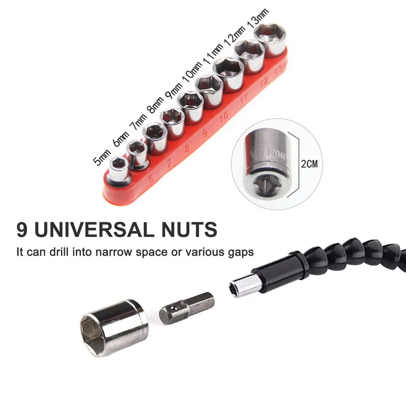 64Pcs Screwdriver Bits Socket 1/4 Inch Hex Shank Hand Drill Screwdriver Head Compatible With Flexible Drill Extensions Drive Bit