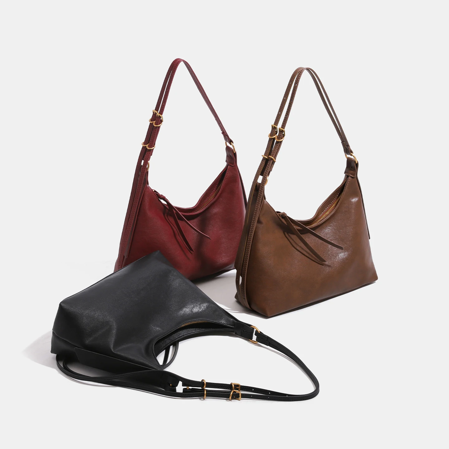 

Ladies' handbag, large-capacity multi-functional crossbody bag, PU leather, and durable, commuting single-shoulder c