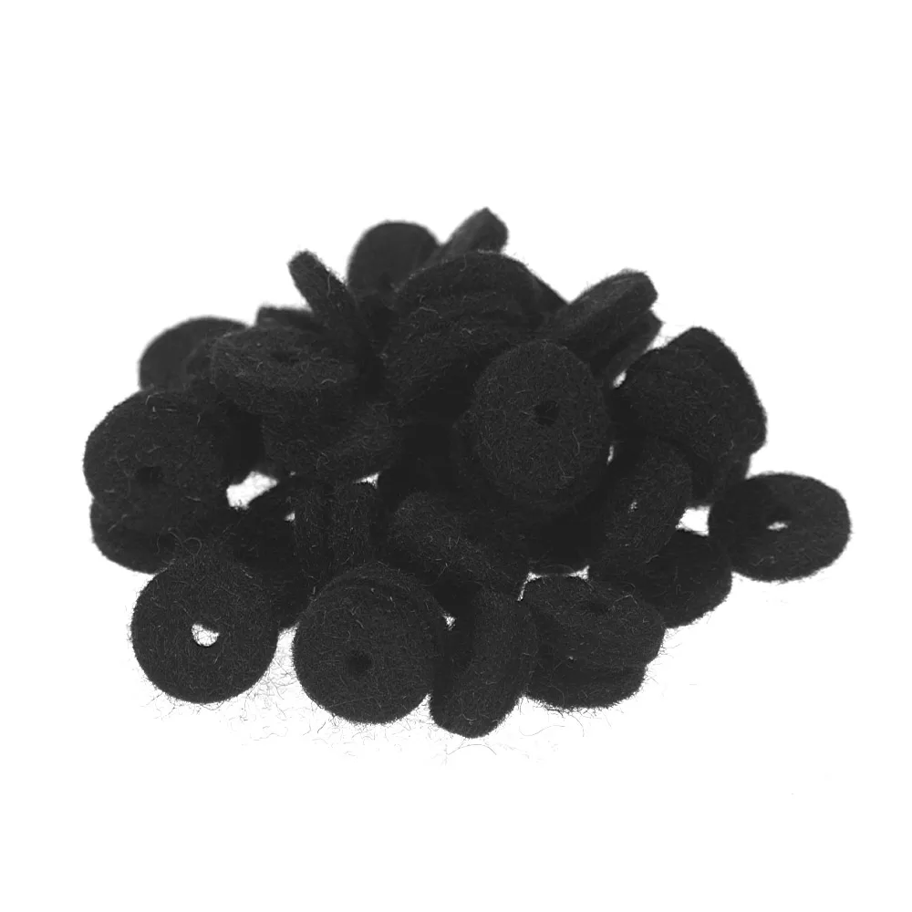 50pcs Guitar Strap Felt Button Washers Locks Blocks Guitar Parts Accessories Soft Felt Material Durable and Anti-slip