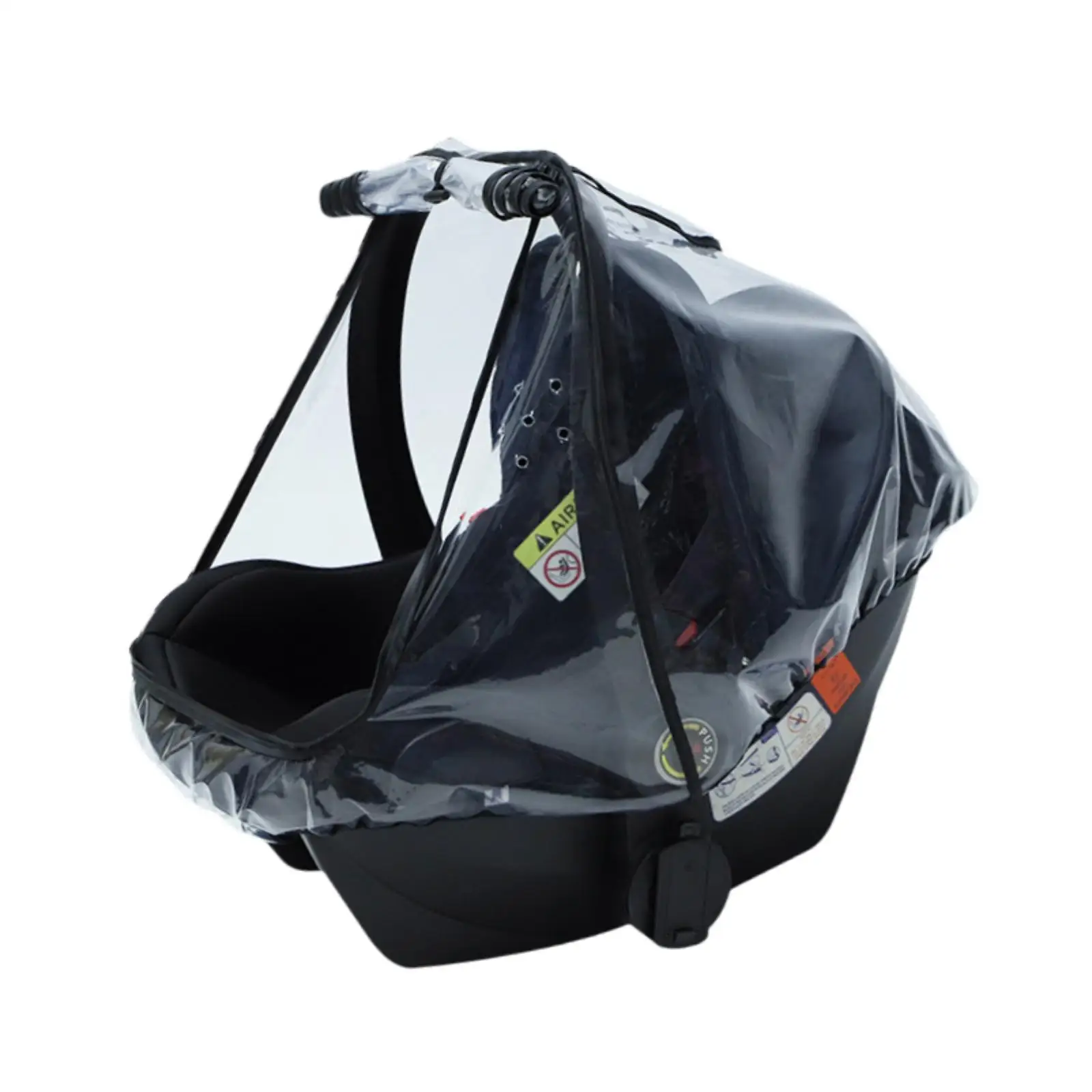 Portable Rainproof Car Seat Cover with Roll Up Door Baby Seat Raincover Ventilated for Travel