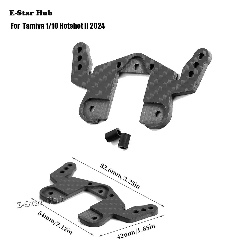 

Carbon Fiber Rear Shock Tower Shock Mount for 1/10 RC Car Tamiya Hotshot II Metal Upgrade Parts RC Crawler Car Truck Buggy