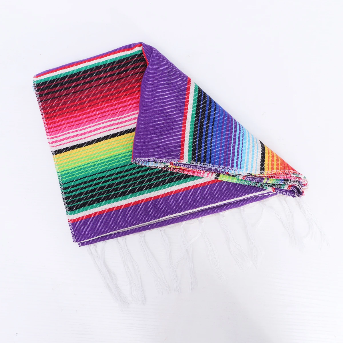 

Rainbow Tablecloth Decorative Runner Cotton Colorful Stripe Long Wide Table Cover Perfect for Parties Picnics Holidays