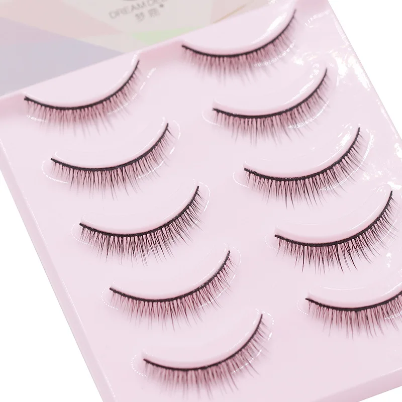 Menglu False Eyelashes Natural Short Hard Band Support Double Eyelid C Curve Natural False Eyelashes  R-3