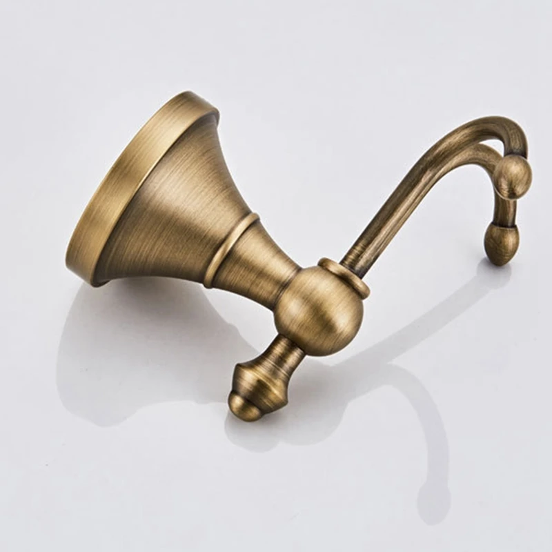 TKOH-ganchos para bata, ganchos para toallas de latón antiguo, colgador de toallas para baño, gancho de pared para puerta, decoración Retro para el hogar, accesorios de baño