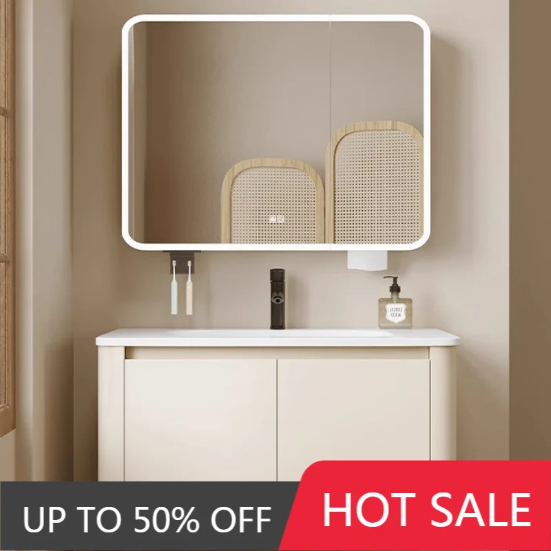 Nordic Storage Bathroom Cabinet Shelf Standing White Design Bathroom Cabinet Mirror Shower Organizer Gabinete Unique Furniture