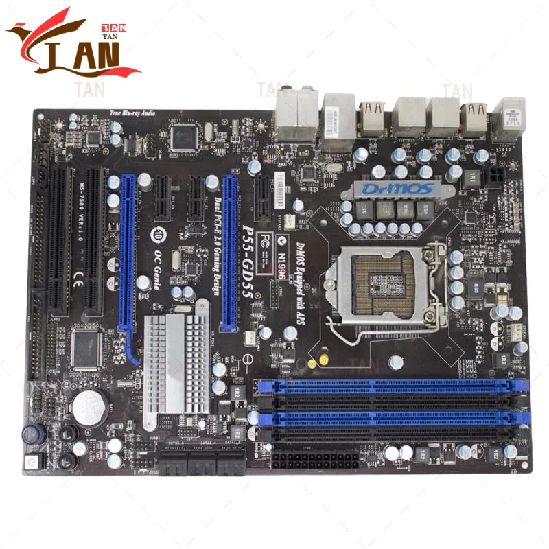 

Для MSI P55-GD55 материнская плата P55 16 ГБ LGA 1156 DDR3 ATX материнская плата 100% протестирована быстрая доставка TT