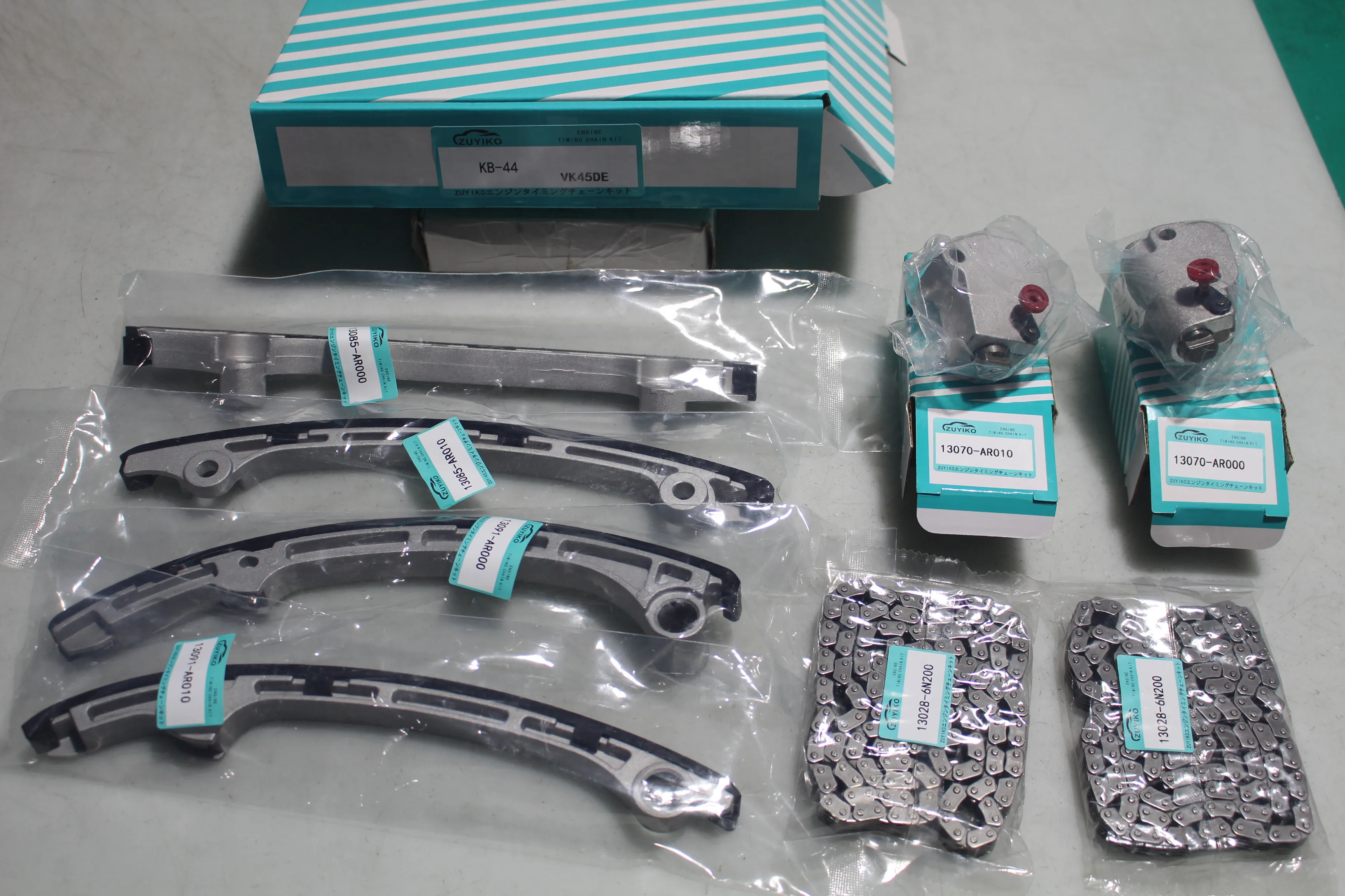 ชุดโซ่ไทม์มิ่ง Vk45 สำหรับ Infiniti Fx45 M45 Q45 VK45DE เครื่องยนต์ 13028-6N200 13070-AR000 KB-44