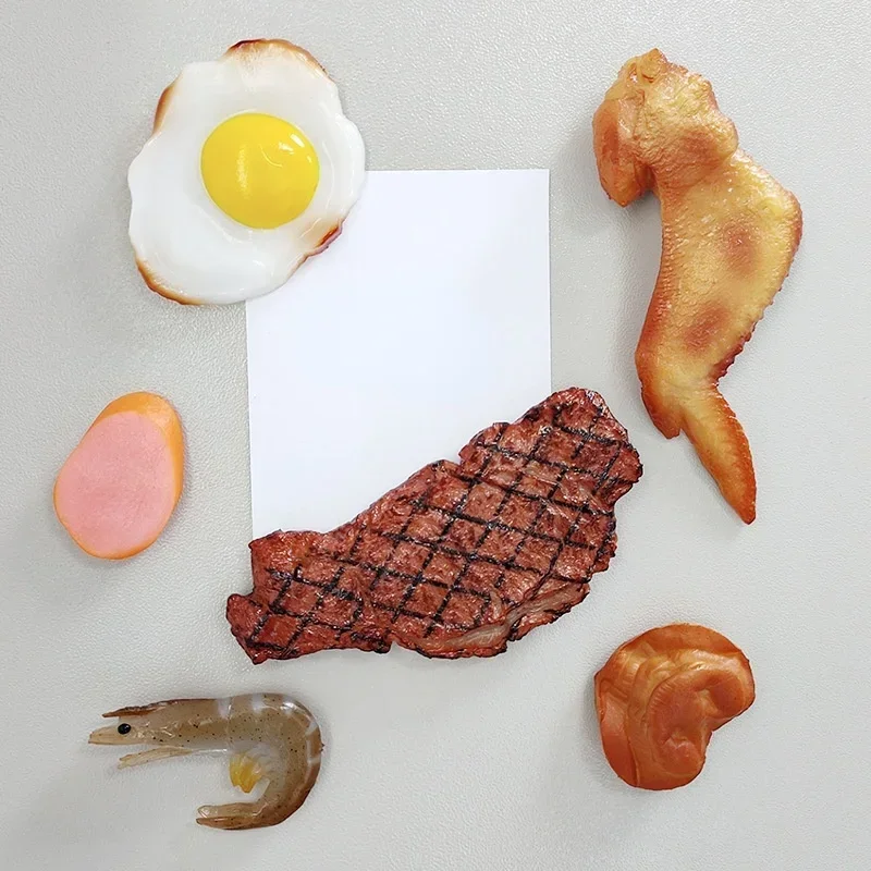 Imitation Food Fridge Magnets Kitchen Decoration Simulation Milk Egg Bread Food Refrigerator Magnetic Stickers Home Decoration