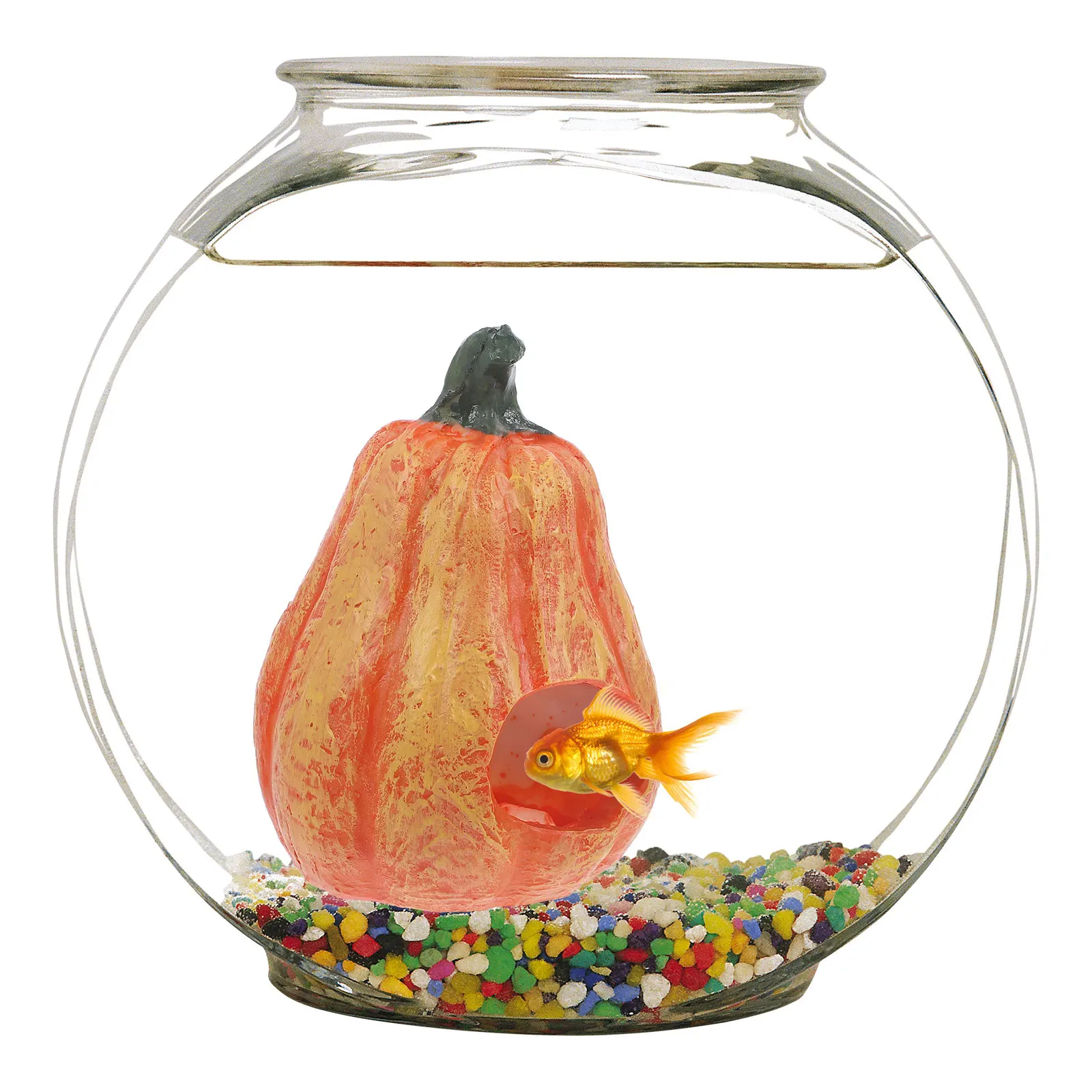 

Pumpkin Shaped Resin Fish Cave Shrimp Hideout Decorative Aquarium Cave Natural Tank Decor Resin Pumpkin