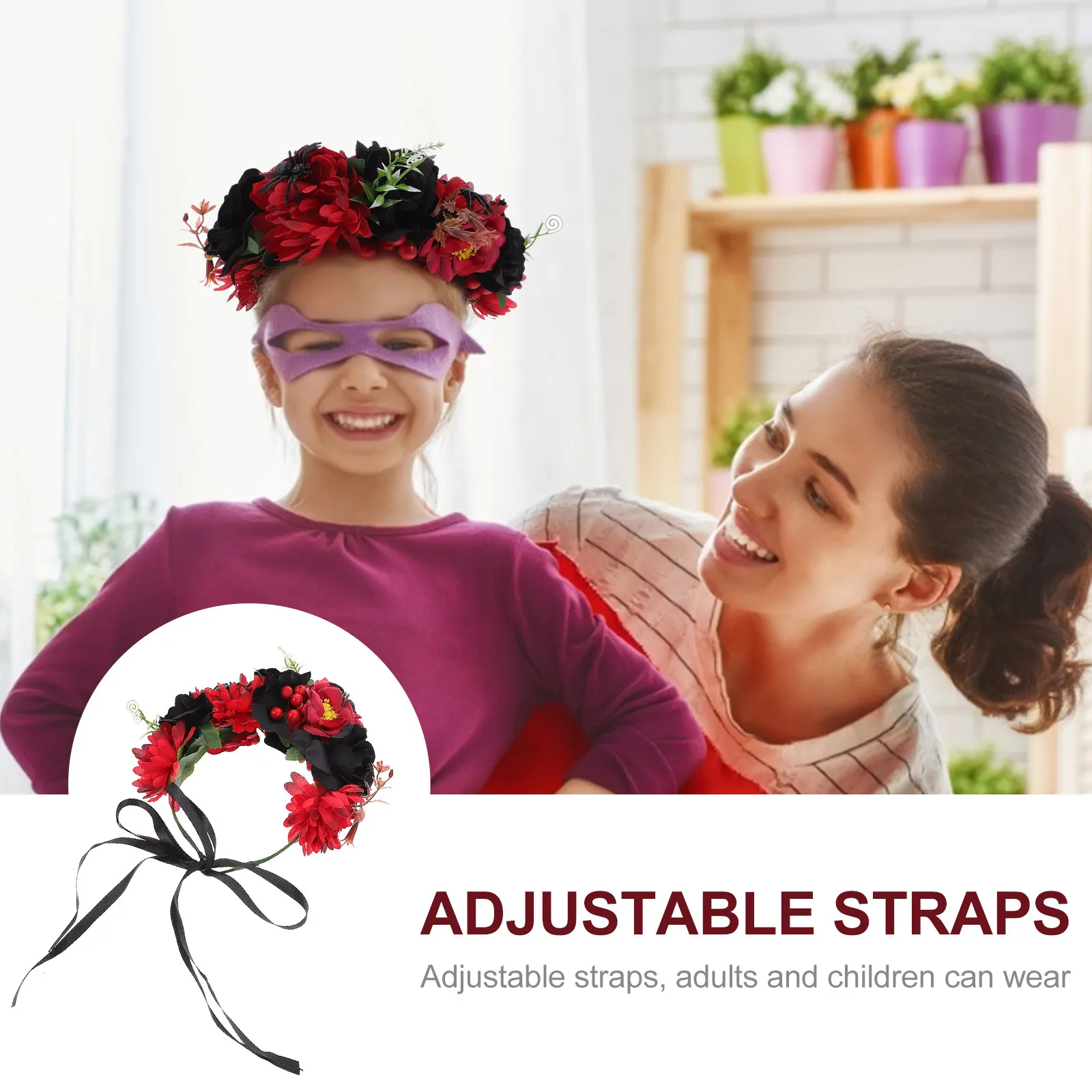 

1 шт. Цветочная корона-ободок ручной работы, регулируемый, светящийся, для свадебной вечеринки, Хэллоуина, косплея, украшение для головы