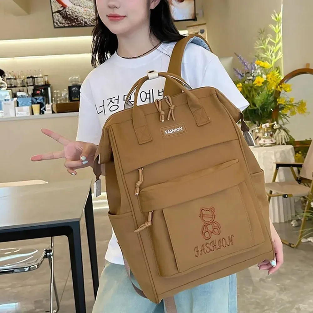 حقيبة يد عصرية للسفر على طراز Ins Style حقيبة كتف مزدوجة قابلة للتعديل ذات سعة كبيرة حقيبة أمومة للبالغين #5