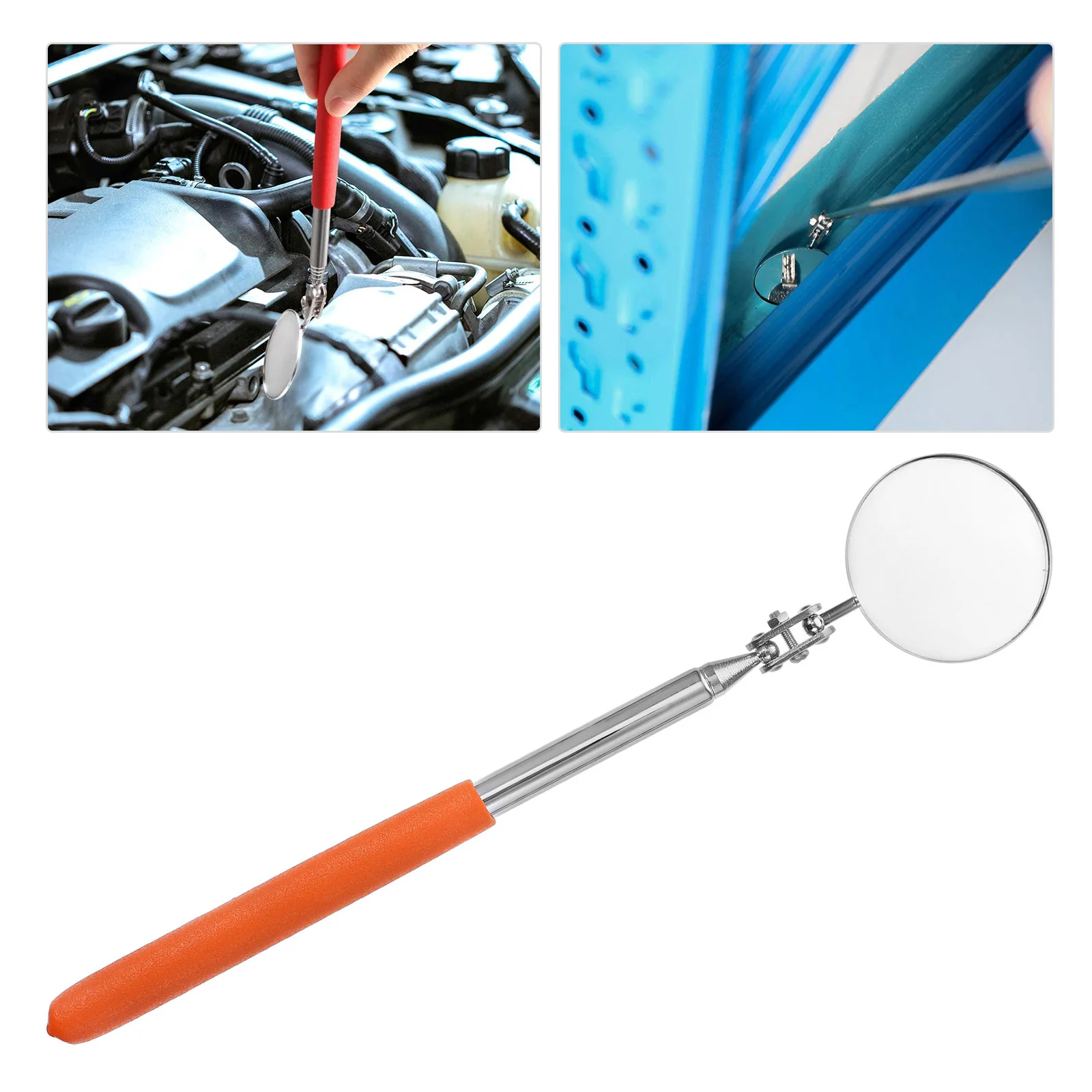 

Inspection Mirror Circular Telescoping Automotive Tool Telescopic Round Adjustable Small
