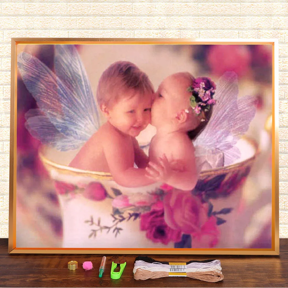 Baby Newborn Printed 11CT Cross-Stitch Embroidery Full Kit DMC Threads Needlework Painting Craft Hobby Room  Home  Jewelry