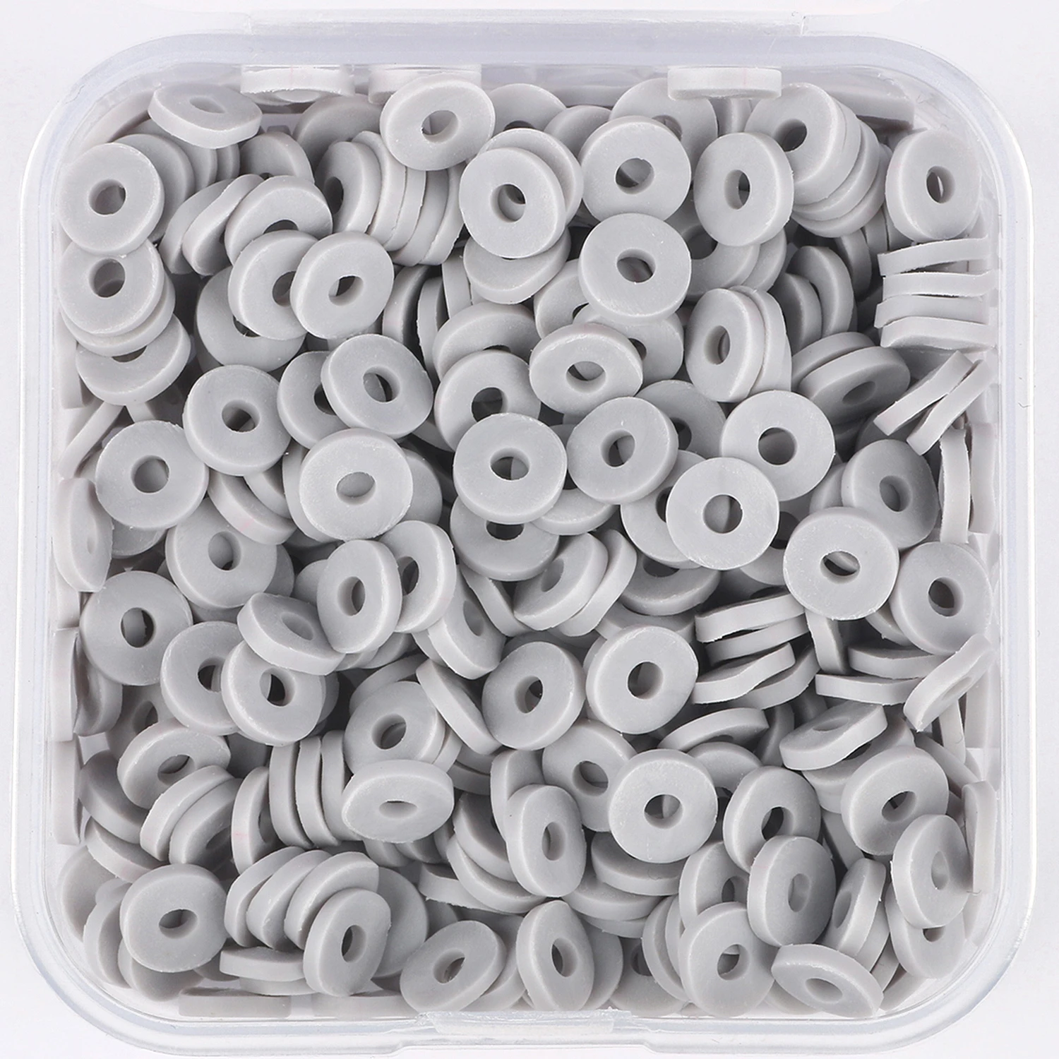Black White 500pcs/Box 6mm Flat Round Polymer Clay Beads Box Set Chip Disk Loose Spacer Beads For Diy Jewelry Making Bracelets