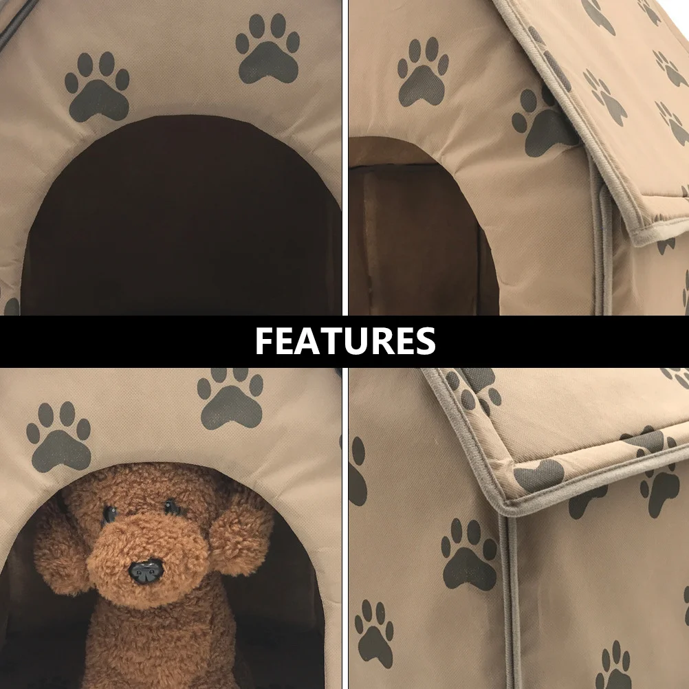 

Portable Folding Pet Tent Compact Dog Bed for Travel Outdoor Indoor Use Sturdy Frame Easy Assembly Machine Washable