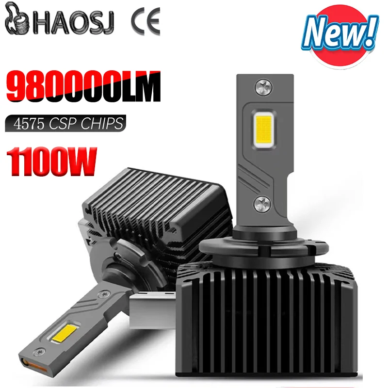 

HAOSJ D Series D1S D3S Led Headlight 980000Lm D4S D5S D2S D8S Auto Bulbs Canbus CSP 1100W D1R D2R D3R D4R Car Lamp 1:1 Xenon HID