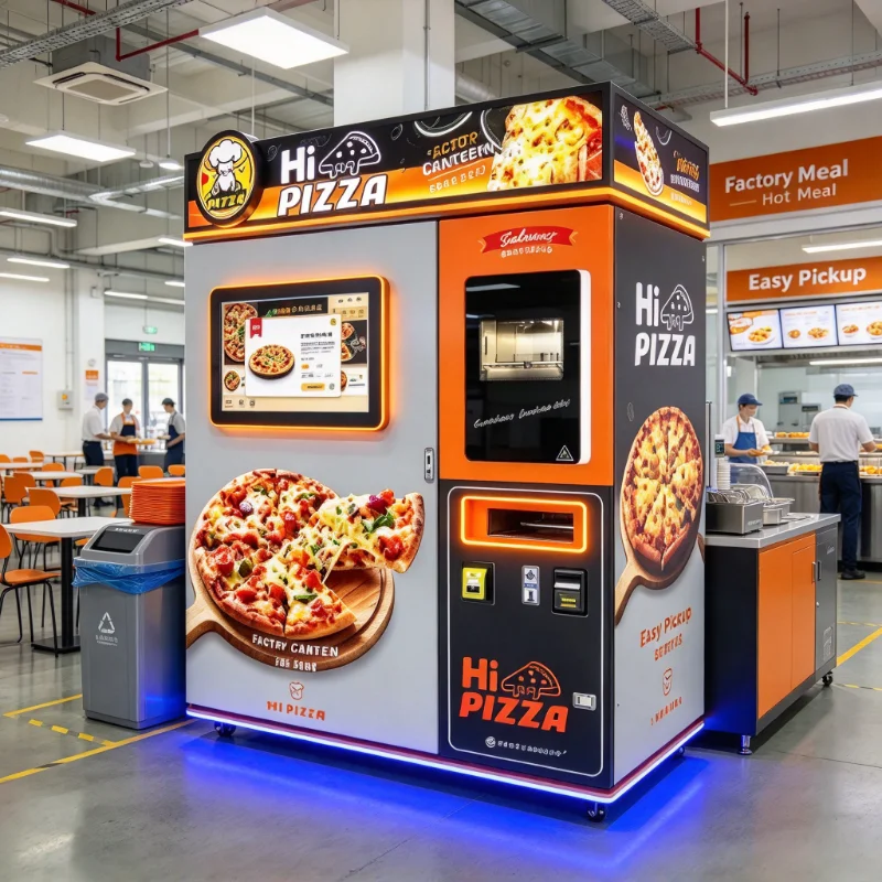 Fully Automatic Coin Operated Pizza Vending Machine Smart Self Service Vendor Parcel Delivery Trading Card Supplier Customized