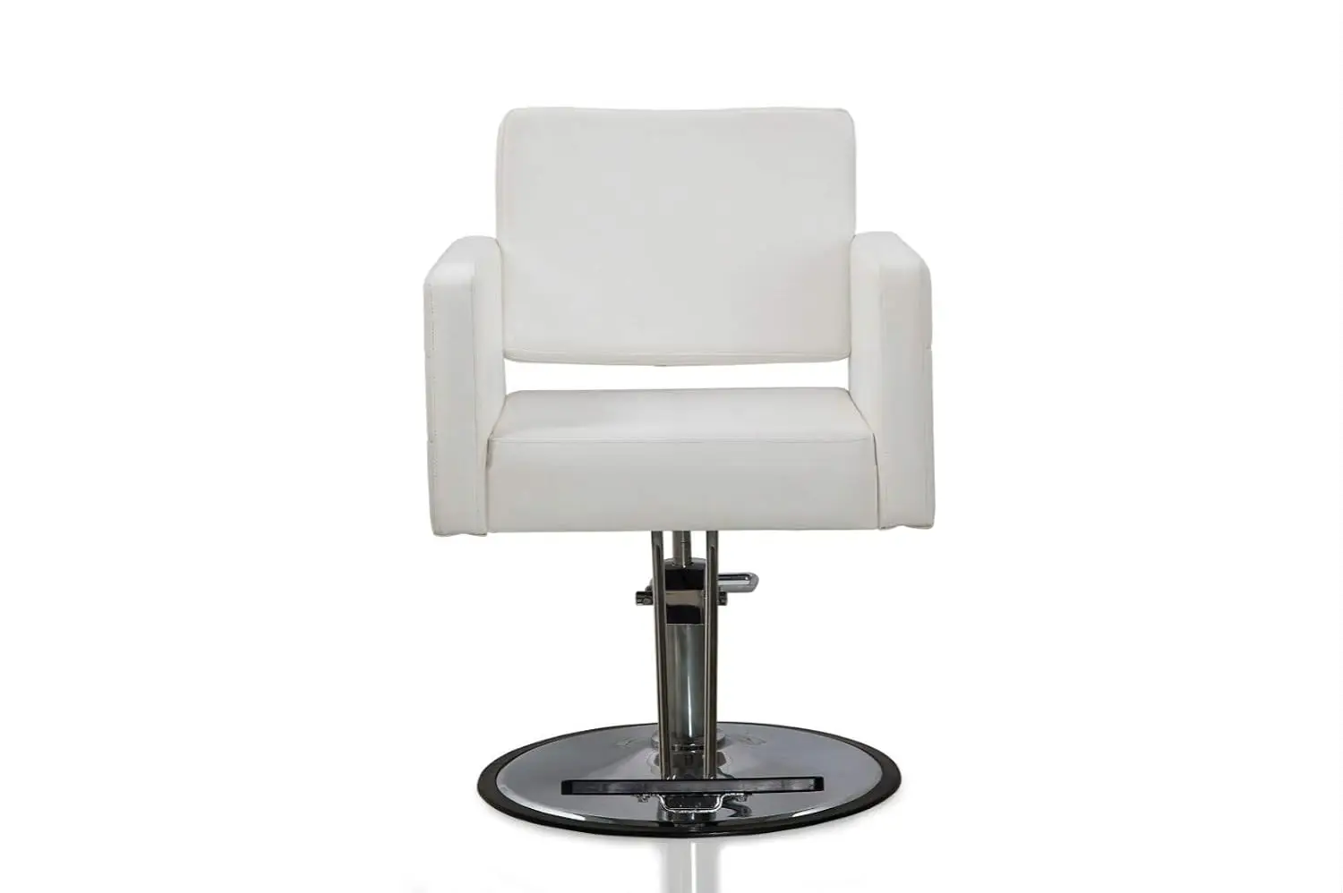 White Round Base Salon Barber Chair Hydraulic Modern Shampoo Chair for Hair Stylist, Customized