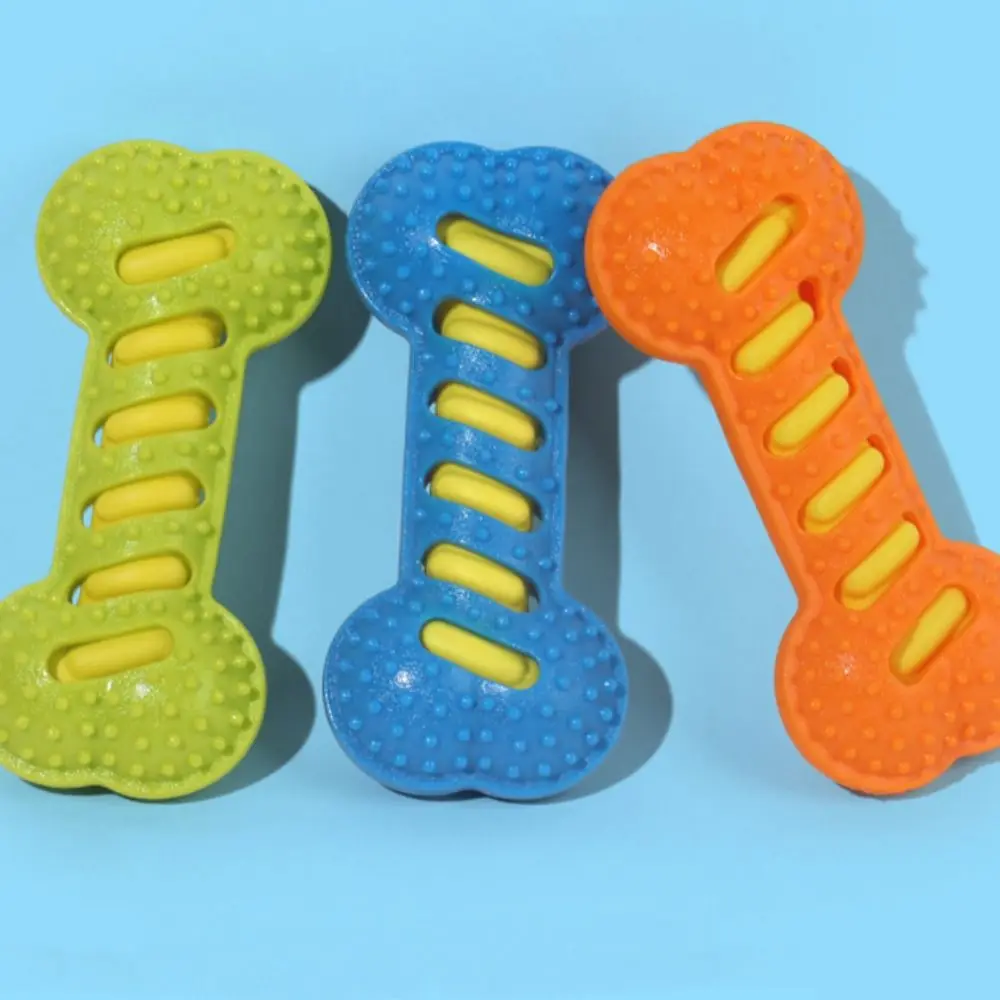 الحيوانات الأليفة التفاعلية عصا لدغة مقاومة الكلب مضغ شكل العظام دائم تنظيف الأسنان السبر الكلب المولي قضيب تخفيف الملل