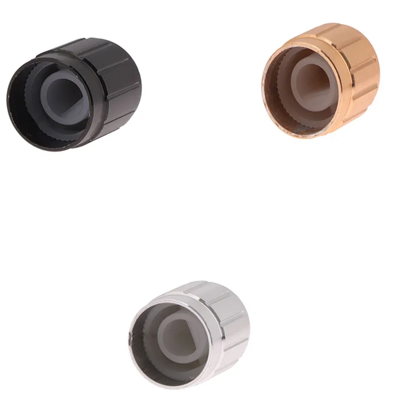 

1pcs Aluminum Alloy Knob Black Silver Gold Hat D-axis Plum blossom Axis Amplifier Potentiometer Knob Anti Slip 15*16mm