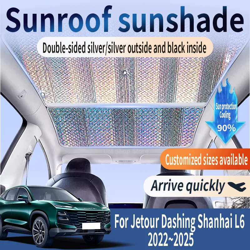

Sunroof Sunshade For Jetour Dashing Shanhai L6 2022~2025 2024 Car Panoramic Roof Heat Shield Window Sunshade Anti-UV Accessories