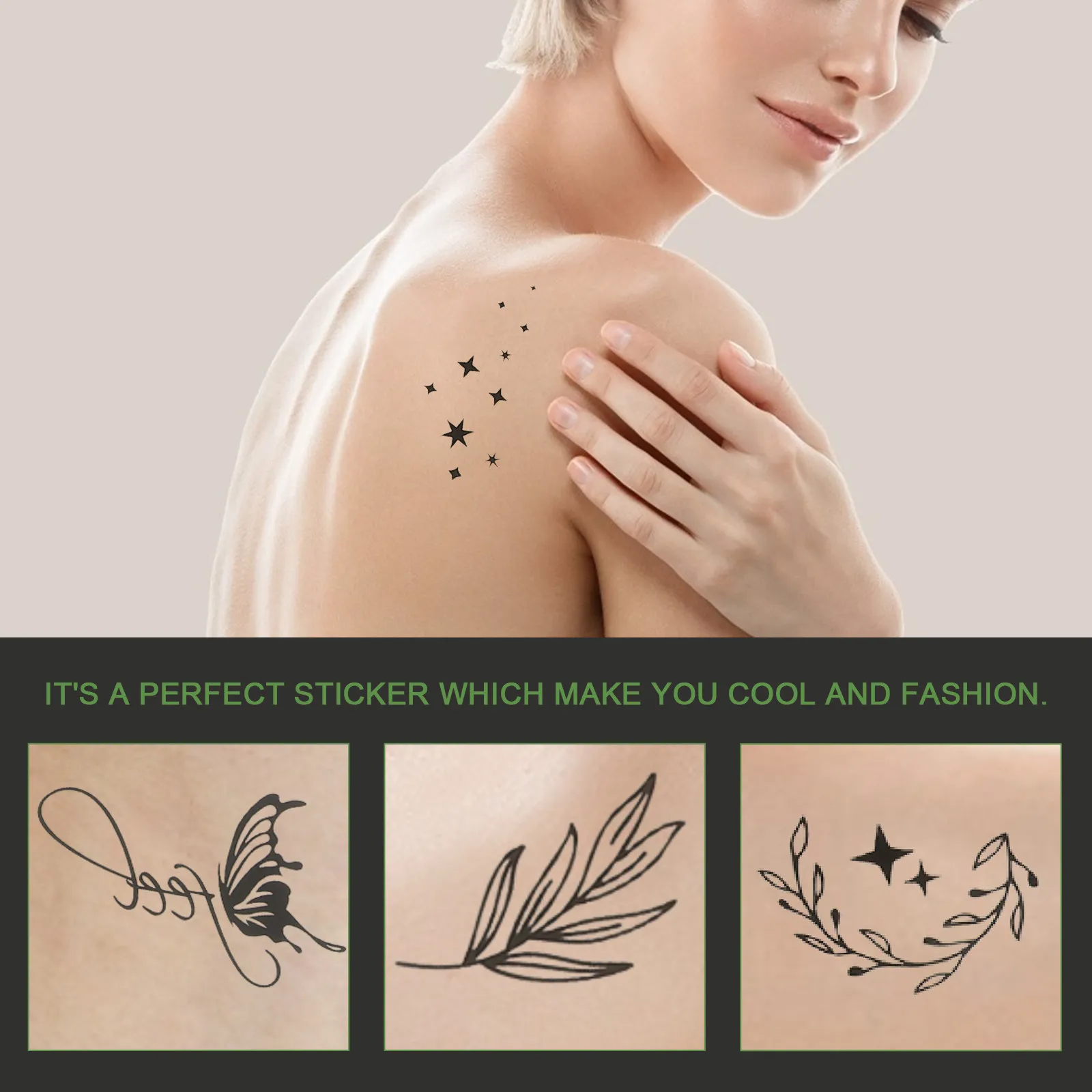 

10 шт. временных татуировок-наклеек: водостойкие, потостойкие, декоративные, с цветами, съемные, для взрослых, одноразовые