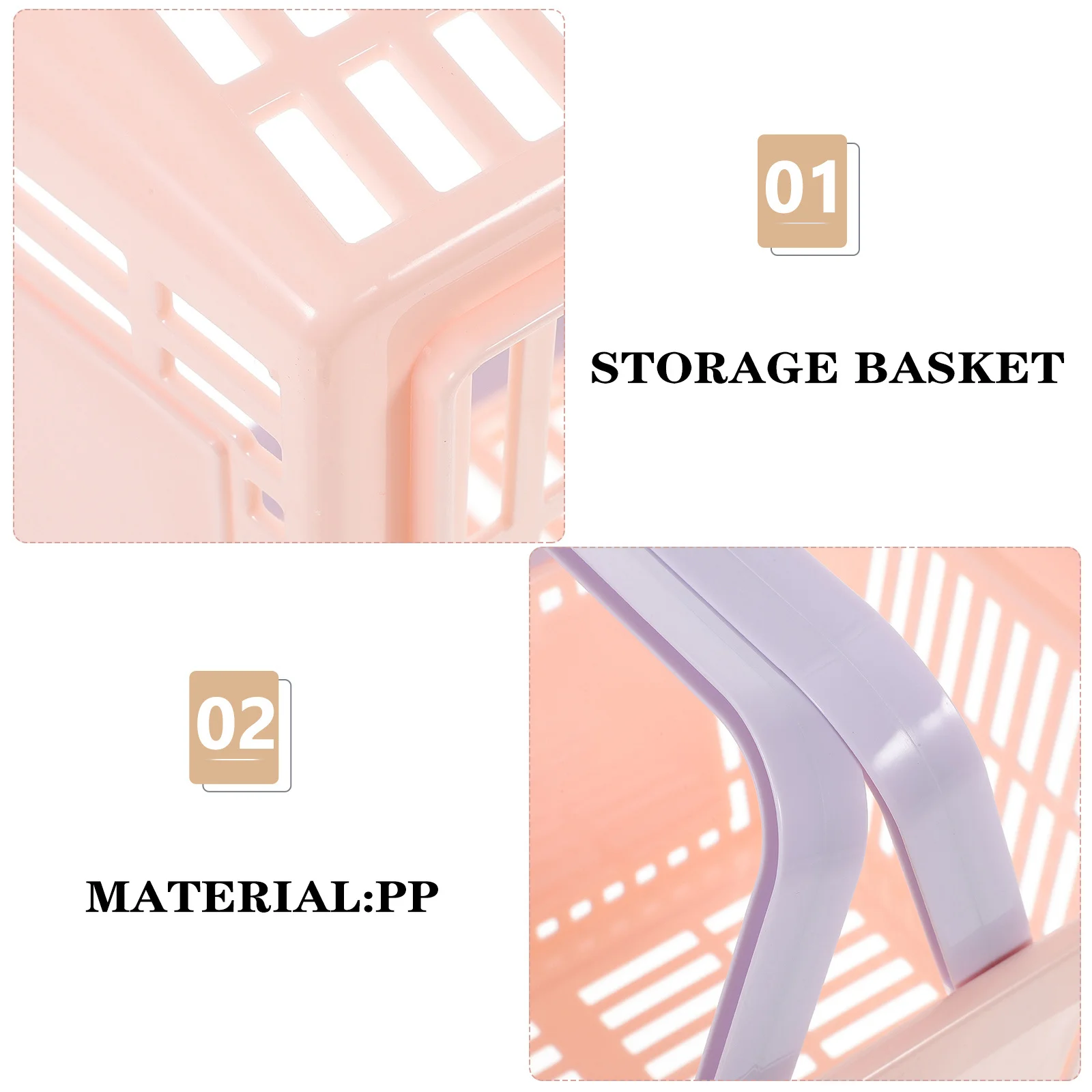 Cestino portaoggetti Organizzatore da tavolo multifunzione portatile Cestino di plastica portatile per frutta Verdura Snack Supermercato