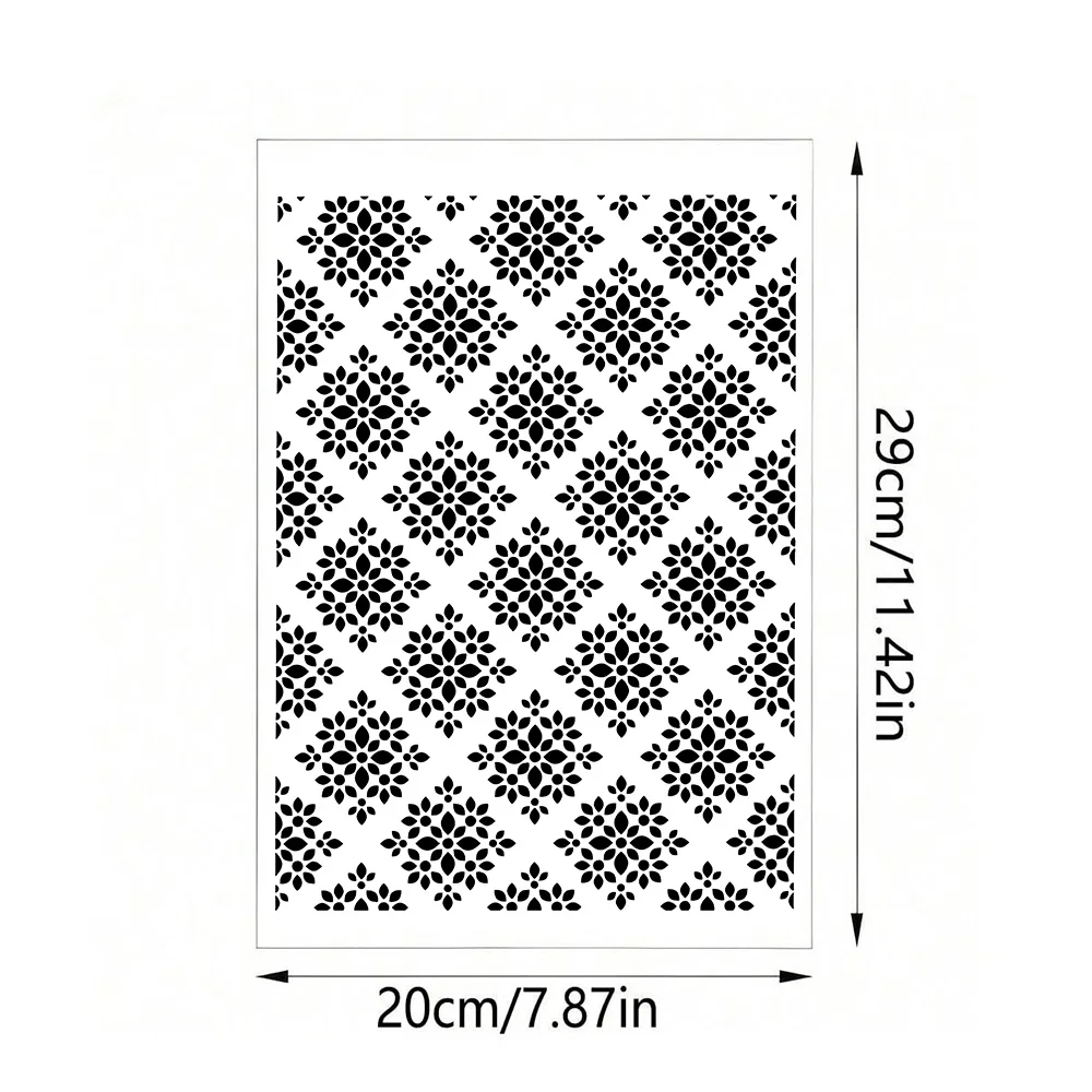 1Pc Damask Lace Floral Spray Stencil, Food Safe PET Template for Wedding Party Cake Fondant Decor