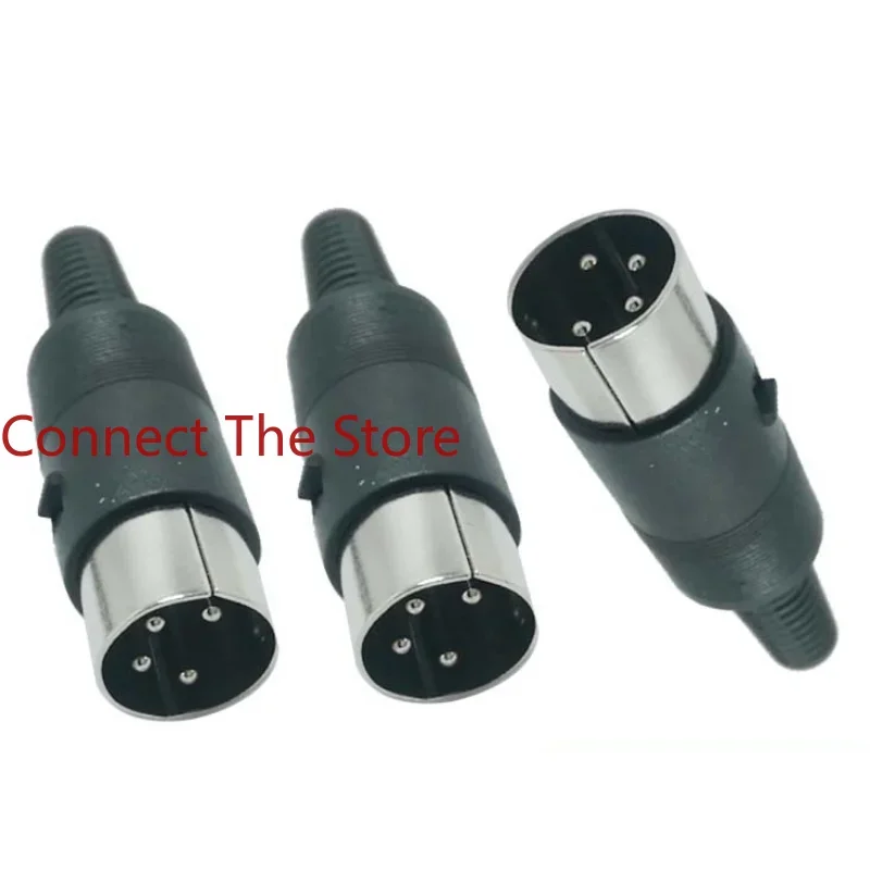 10PCS Manufacturers Supply Large DIN 4P Male S-terminal Assembled 4-core With Tail Computer  Plug-in 360 Degrees