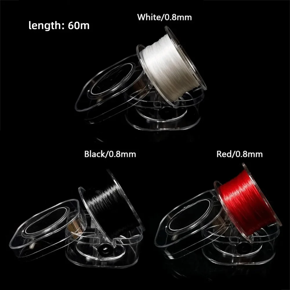 60M Elastic Beading Cord Wear-resistant Stretch Thread Red White Black Elastic String For Handmade Jewelry Making DIY Accessorie