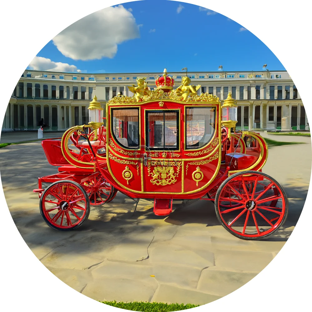 Elegant Princess Horse Drawn Carriage Royal Luxury Wedding Carriage Wedding Vienna Carriage