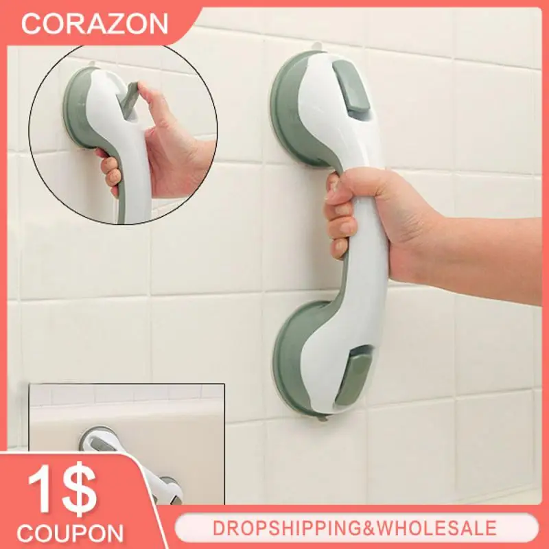 

1PCS Bathroom Strong Vacuum Suction Cup Handle Anti Slip Support Helping Grap Bar For Elderly Safety Bath Shower Grab Bar