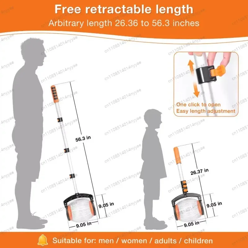 Nut Collector Tool Garden Rolling Nut Gatherer Telescopic Multifunctional Acorn Picker Upper Roller for Pecans Walnuts Outdoor