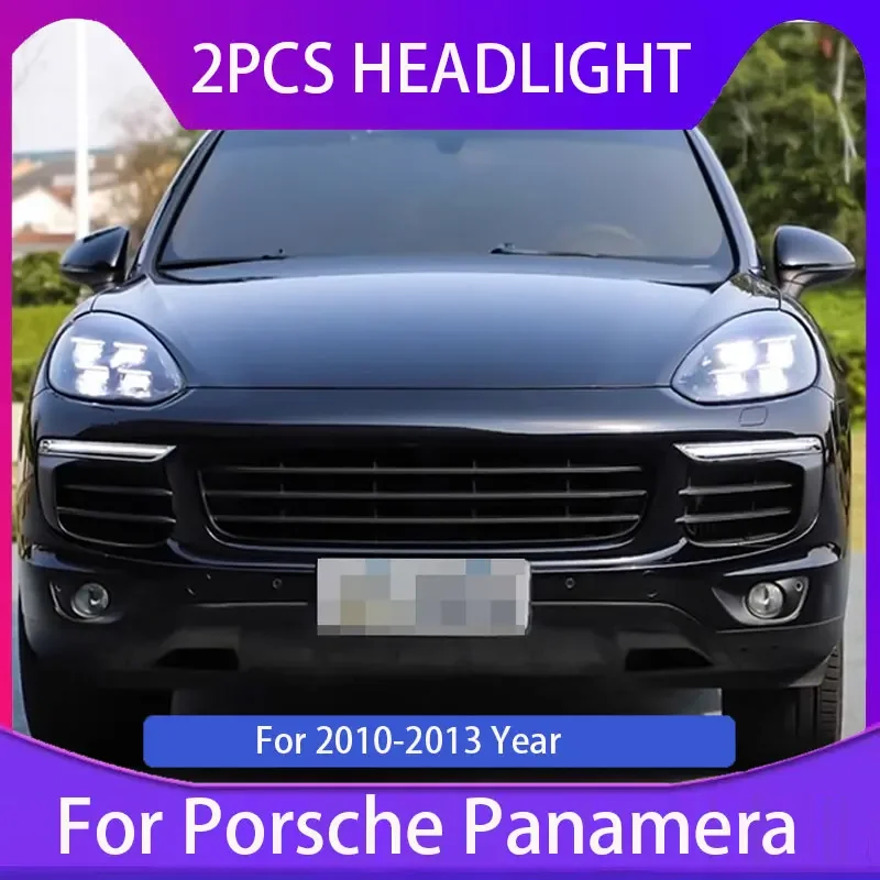 LED Matrix Headlights Assembly For Porsche Panamera 958 2010-2013 958.1 958.2 Upgrade 2024 Front Head Lights Car Lamp Accessory