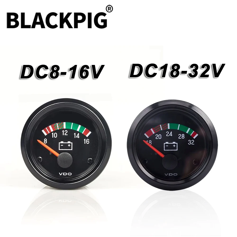 

52mm DC8-16V 18-32V VDO Voltmeter Generator Voltage Guage Meter For Genset Spare Parts 12V/24V Optional