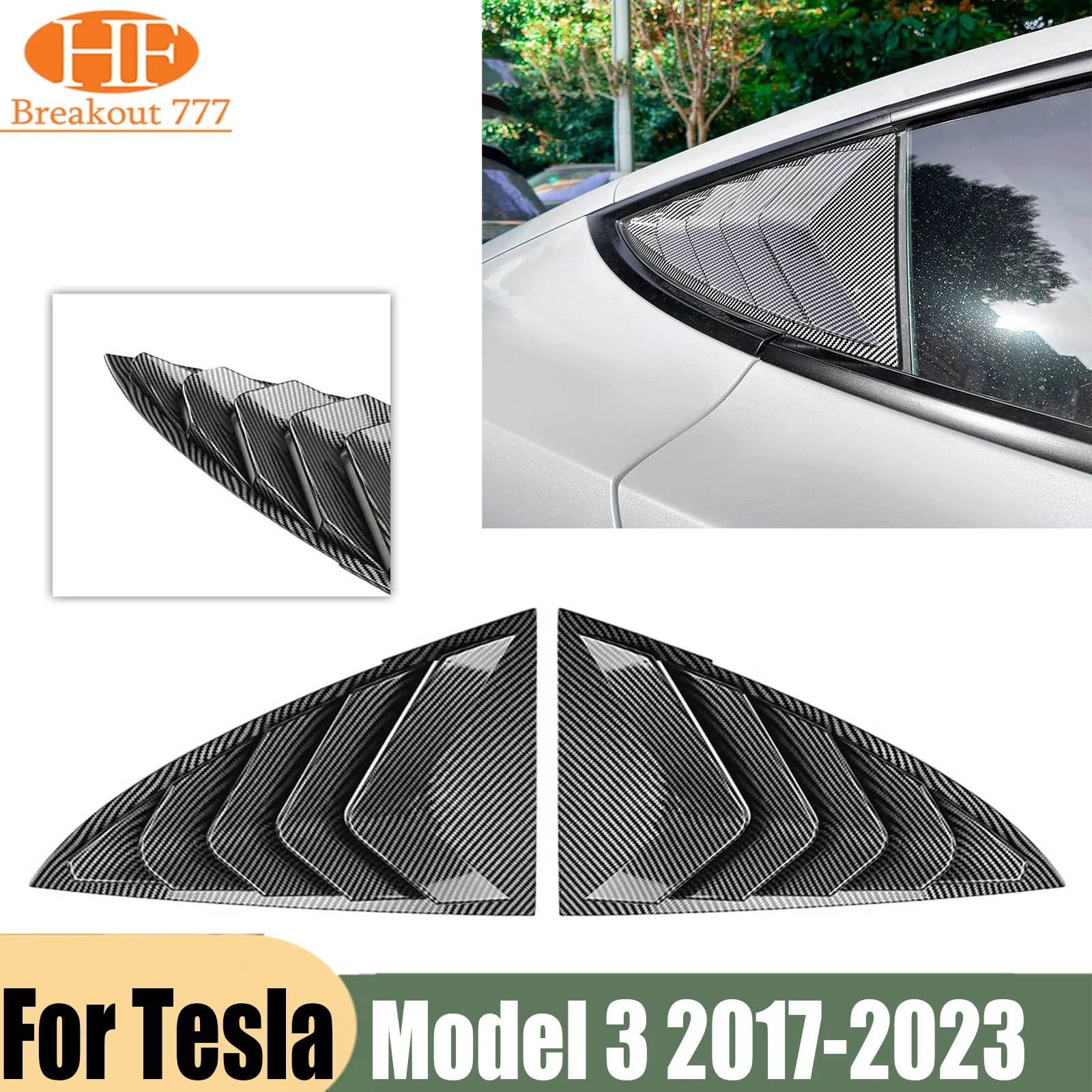 For Tesla Model 3 2017-2023 Rear Window Louver Cover
